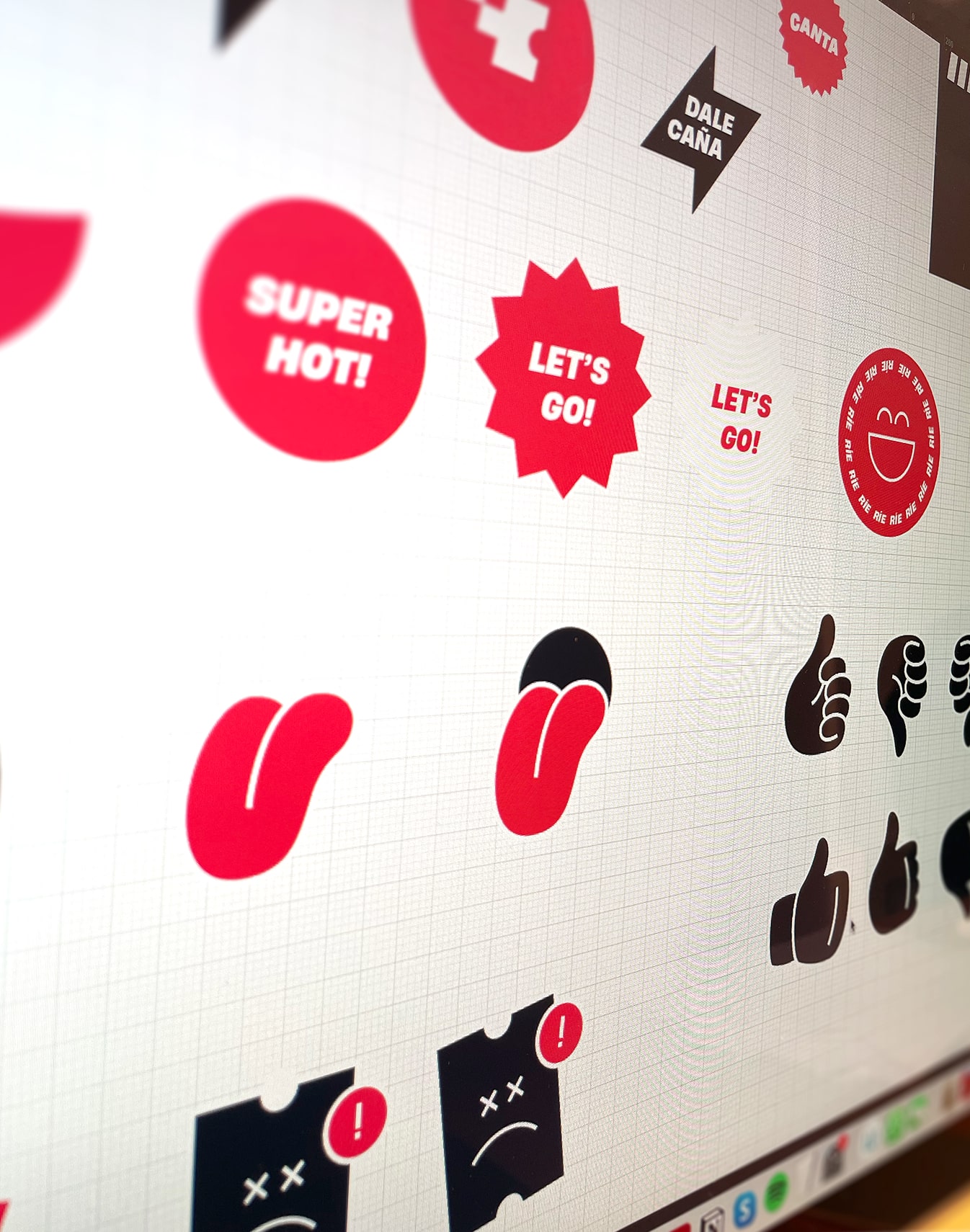 Diseño de una famlia de stickers para redes sociales